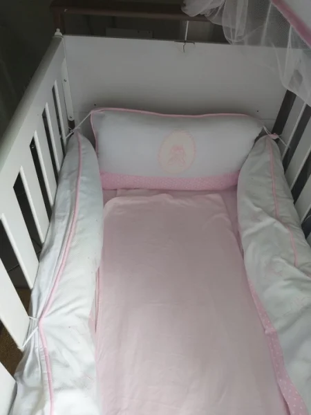 Berço Mini-cama Reller com Colchão, Kit Berço, Almofada Amamentação e