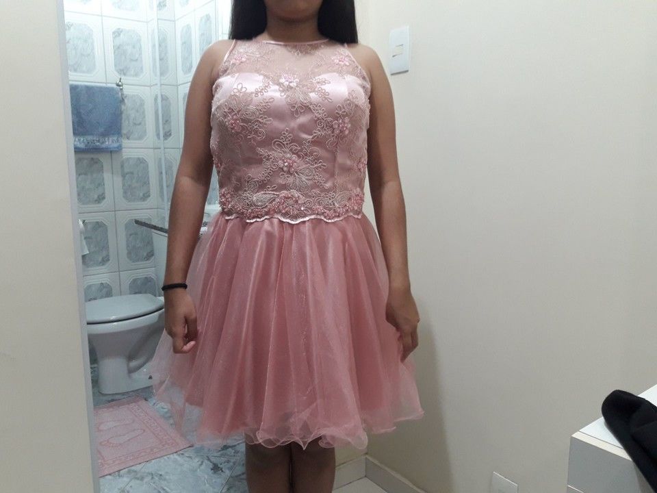 vestido simples de quinze anos